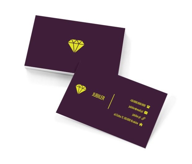 Złoty diament, Sprzedaż, Jubiler - Wizytówki Netprint szablony online