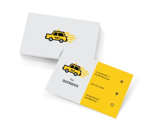 Szybka taksówka, Transport, Taxi - Wizytówki Netprint szablony online