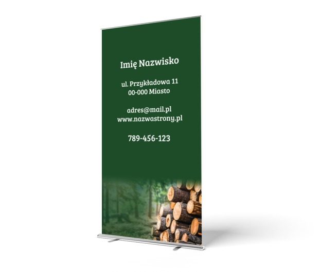 Reklama z lasem w tle, Sprzedaż, Materiały budowlane - Roll-up Netprint szablony online
