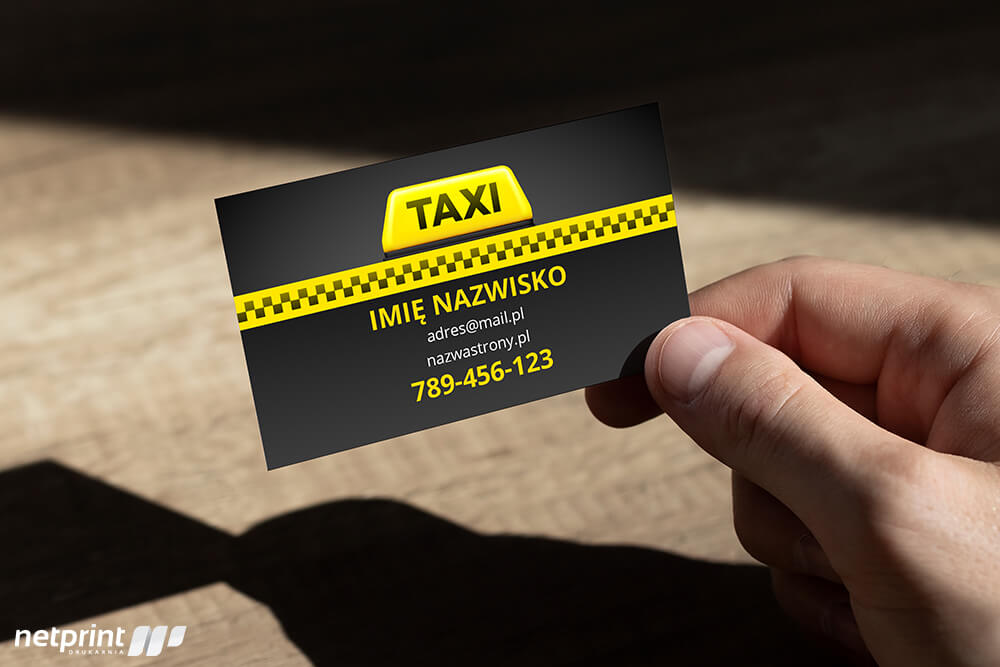 Wizytówka "Taksówka musi być widoczna" - Wizytówki taxi