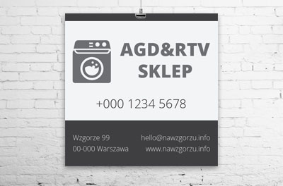 Uniwersalny i gotowy do rozwieszenia, Sprzedaż, RTV i AGD - Plakaty Wielkoformatowe Netprint