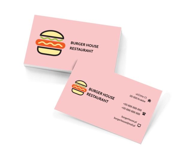 Smakowity burger, Gastronomia, Restauracja - Wizytówki Netprint szablony online