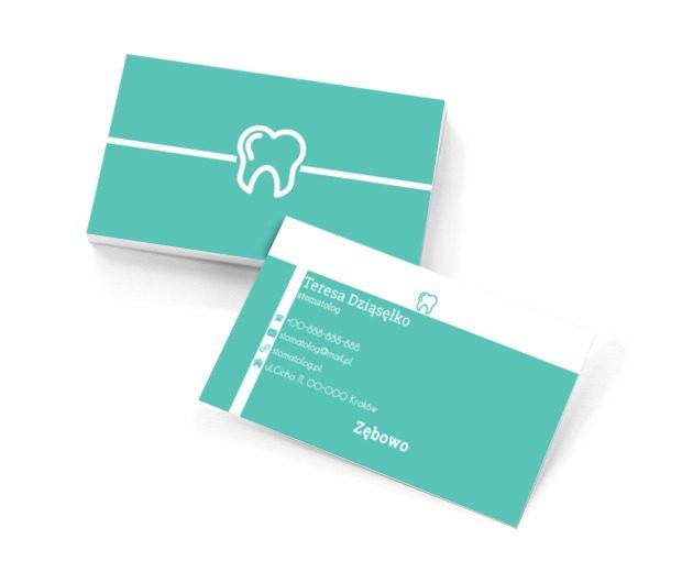 Lśniący ząb, Medycyna, Stomatologia - Wizytówki Netprint szablony online