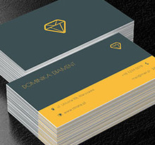 Żółty diament, Motywy, Przedmioty - Wizytówki Netprint