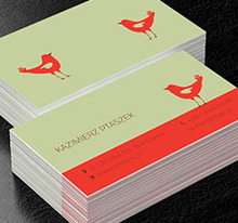 Czerwone ptaki, Motywy, Zwierzęta - Wizytówki Netprint