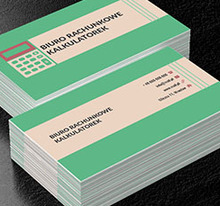 Biało zielony kalkulator, Finanse i ubezpieczenia, Biuro rachunkowe - Wizytówki Netprint