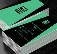 Zielono czarny kalkulator, Finanse i ubezpieczenia, Biuro rachunkowe - Wizytówki Netprint