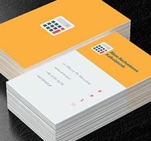 Kalkulator na pomarańczowym tle, Finanse i ubezpieczenia, Biuro rachunkowe - Wizytówki Netprint