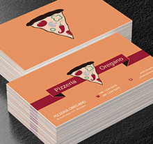 Smaczny kawałek pizzy, Gastronomia, Pizzeria - Wizytówki Netprint