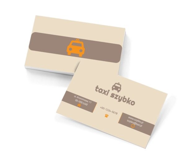 Taxi, przewóz osób, transport, Transport, Taxi - Wizytówki Netprint szablony online