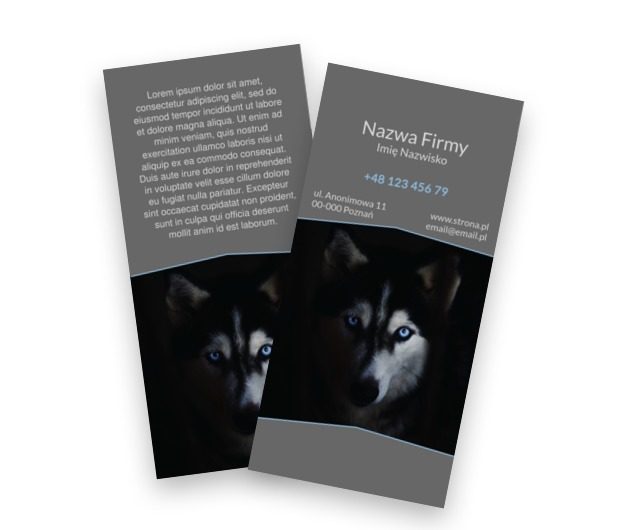Z siłą i mocą czarnego wilka, Motywy, Zwierzęta - Ulotki Netprint szablony online