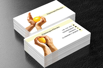 Żółta piłeczka do masażu, Medycyna, Fizjoterapia - Wizytówki Netprint