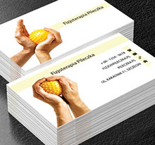 Żółta piłeczka do masażu, Medycyna, Fizjoterapia - Wizytówki Netprint