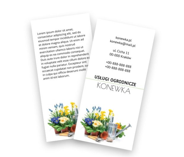 Kwieciste czary florystyczne, Środowisko i Przyroda, Usługi Ogrodnicze - Ulotki Netprint szablony online