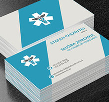 Niebiesko-białe pasy, Medycyna, Służba zdrowia - Wizytówki Netprint