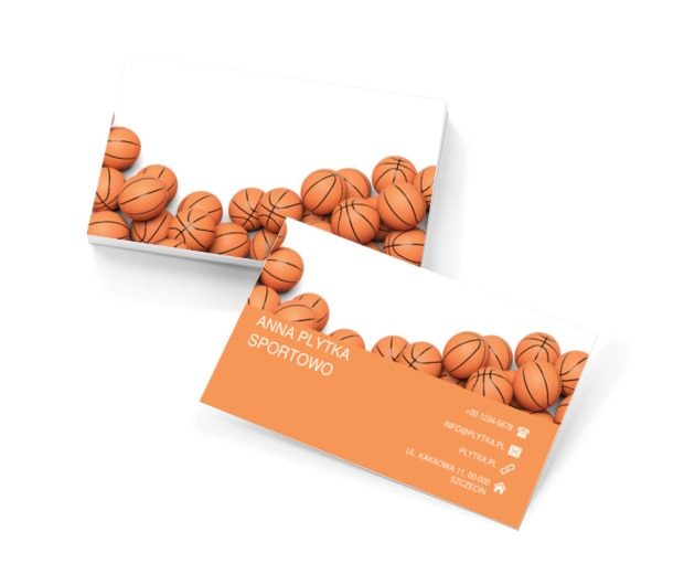 Pomarańczowe piłki, Motywy, Przedmioty - Wizytówki Netprint szablony online