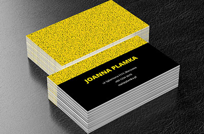 Czarne plamki na żółtym tle, Motywy, Tła i tekstury - Wizytówki Netprint