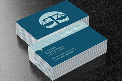 Waga sprawiedliwości, Prawo, Adwokat - Wizytówki Netprint