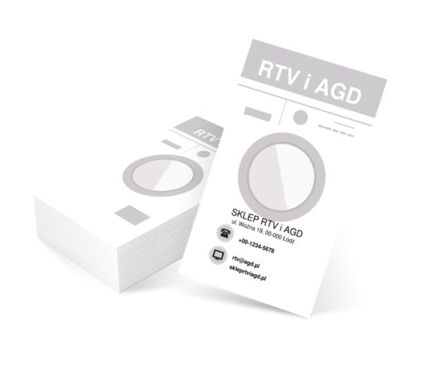 Grafika pralki, Sprzedaż, RTV i AGD - Wizytówki Netprint szablony online
