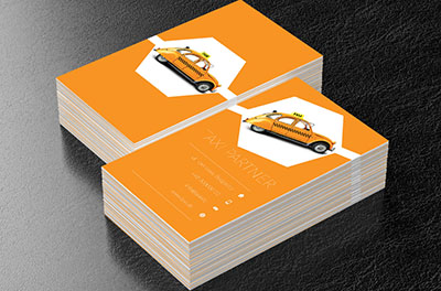 Żółta taksówka, Transport, Taxi - Wizytówki Netprint