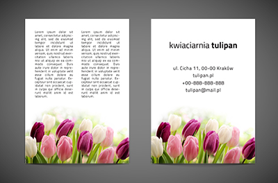 Z tulipanem w roli głównej, Środowisko i Przyroda, Kwiaciarnia - Ulotki Netprint