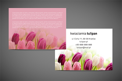 Garść świeżych tulipanów, Środowisko i Przyroda, Kwiaciarnia - Ulotki Netprint
