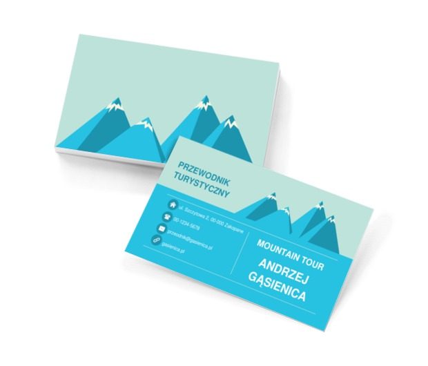 Niebieskie góry, Turystyka, Przewodnik turystyczny - Wizytówki Netprint szablony online