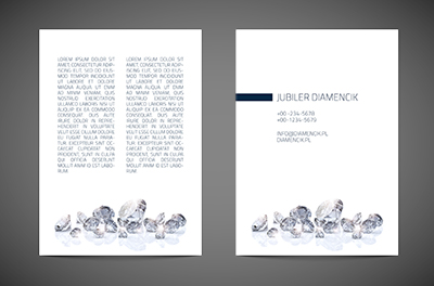 Diamenty skąpane w bieli, Sprzedaż, Jubiler - Ulotki Netprint
