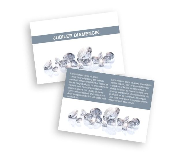 Diamenty w towarzystwie bieli, Sprzedaż, Jubiler - Ulotki Netprint szablony online