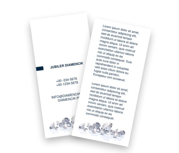 Diamenty w białym świetle, Sprzedaż, Jubiler - Ulotki Netprint szablony online