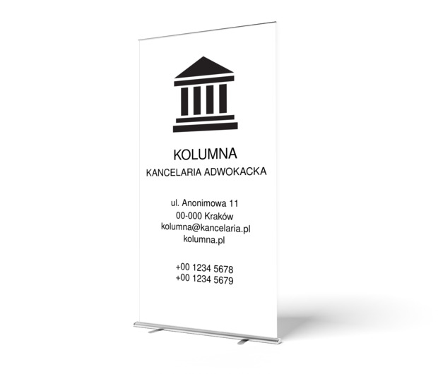 Imponująca i gustowna reklama, Prawo, Kancelaria adwokacka - Roll-up Netprint szablony online