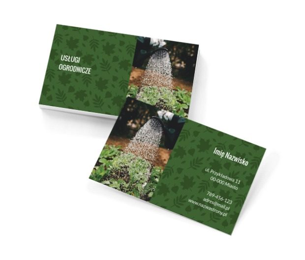 W zielonym ogrodzie, Środowisko i Przyroda, Usługi ogrodnicze - Wizytówki Netprint szablony online