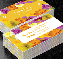 W kolorowej krainie kwiatów, Środowisko i Przyroda, Kwiaciarnia - Wizytówki Netprint