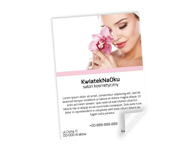 Informacja w pięknej oprawie, Zdrowie i uroda, Salon kosmetyczny - Plakaty Netprint szablony online
