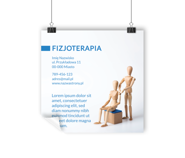 Skuteczna fizjoterapia w plakatowej odsłonie, Medycyna, Fizjoterapia - Plakaty Wielkoformatowe Netprint szablony online