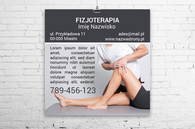 Przyciągnij pacjentów swoim plakatem, Medycyna, Fizjoterapia - Plakaty Wielkoformatowe Netprint