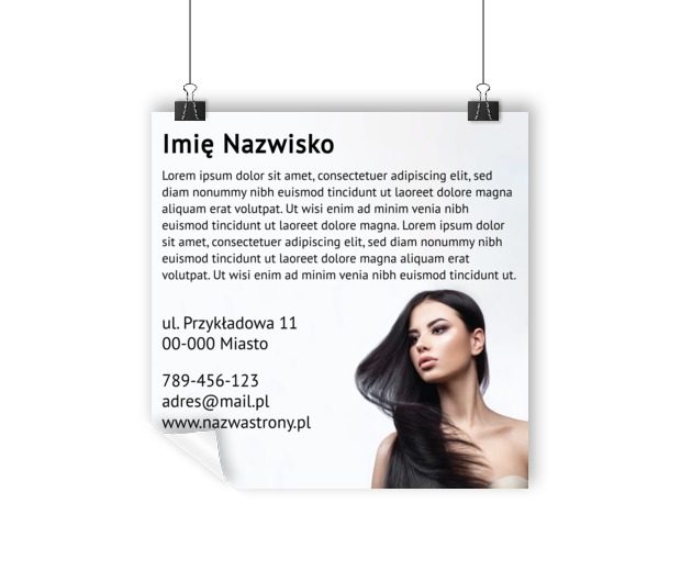 Plakat, który kusi pięknem, Zdrowie i uroda, Salon fryzjerski - Plakaty Wielkoformatowe Netprint szablony online