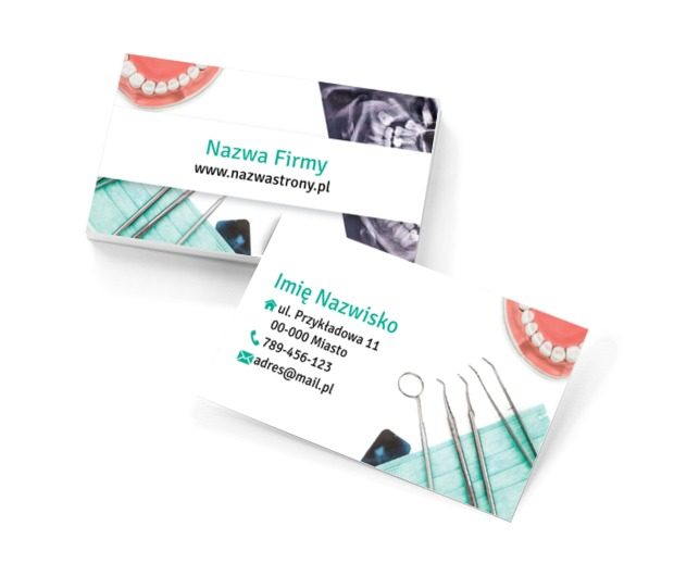 Zaufanie do dentysty ważna rzecz, Medycyna, Stomatologia - Wizytówki Netprint szablony online