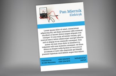 Reklama usług elektrycznych, Budownictwo, Elektryk - Plakaty Netprint