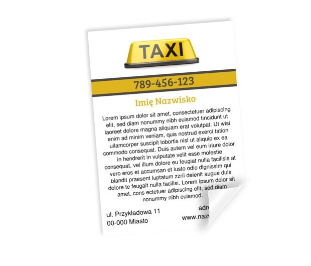 Widzimy cię jasno i wyraźnie, Transport, Taxi - Plakaty Netprint szablony online