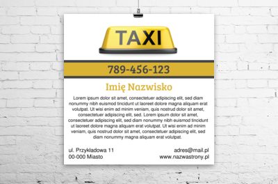 Gdzie rozwiesisz te plakaty?, Transport, Taxi - Plakaty Wielkoformatowe Netprint