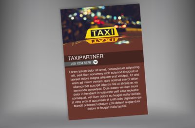 Blask świateł i karoserii, Transport, Taxi - Plakaty Netprint