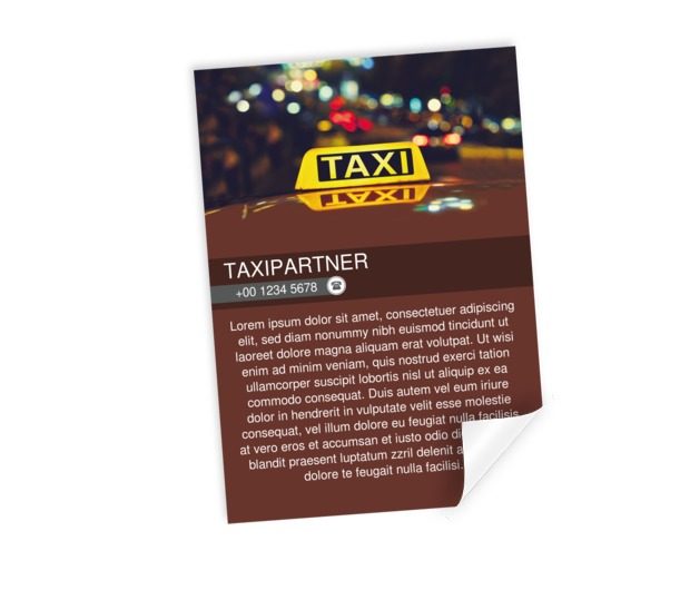 Blask świateł i karoserii, Transport, Taxi - Plakaty Netprint szablony online