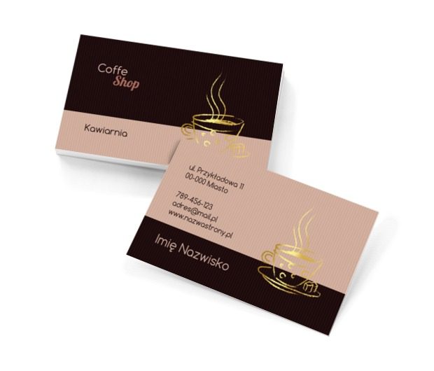 Zaproś wszystkich na kawę, Gastronomia, Kawiarnia - Wizytówki Netprint szablony online