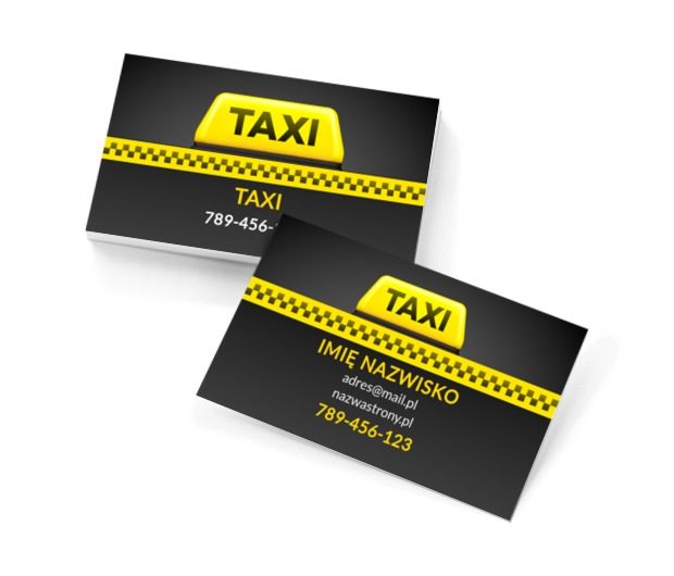 Taksówka musi być widoczna, Transport, Taxi - Wizytówki Netprint szablony online