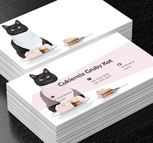 Kot przy stole, Gastronomia, Cukiernia - Wizytówki Netprint