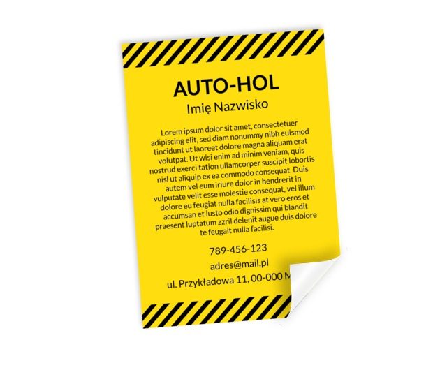 Żółty to chwytliwy kolor, Motoryzacja, Mechanik - Plakaty Netprint szablony online