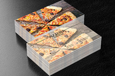 Pizza na stole, Gastronomia, Pizzeria - Wizytówki Netprint