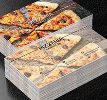 Pizza na stole, Gastronomia, Pizzeria - Wizytówki Netprint
