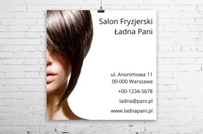 I pięknie i użytecznie, Zdrowie i uroda, Salon fryzjerski - Plakaty Wielkoformatowe Netprint